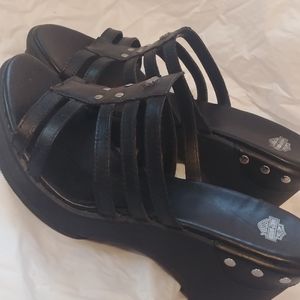 Harley Davidson platform sandals
